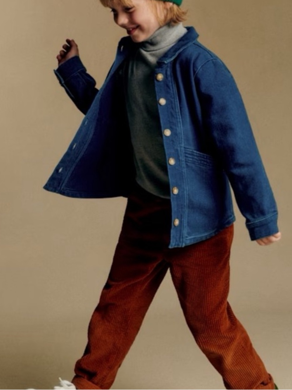 Sezane Will Denim Jacket Size 10‎ w Pockets Classic Indigo Blue